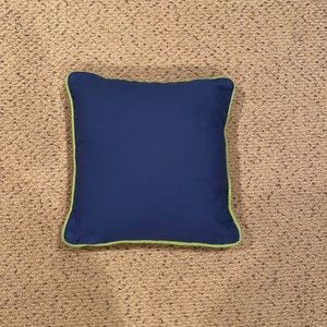 Blue throw pillow